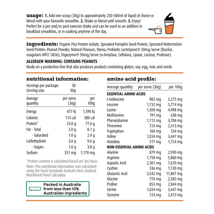 White Wolf Nutrition Natural & Lean Vegan Protein Blend 900g