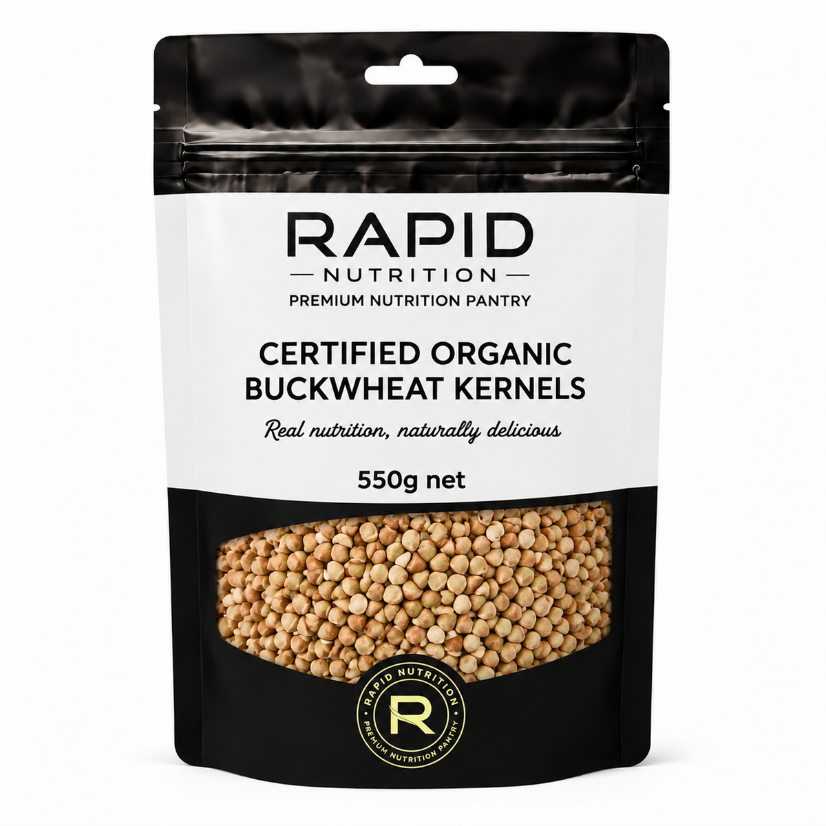 Buckwheat Kernels Organic - 550 g - Rapid Nutrition Pantry pouch