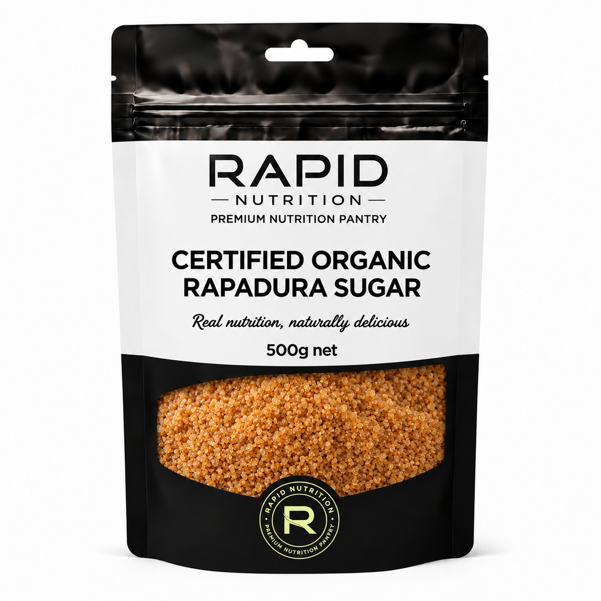 Organic Rapadura Sugar - 500 g - Rapid Nutrition Pantry pouch