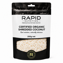 Organic Shredded Coconut - 200 g - Rapid Nutrition Pantry pouch