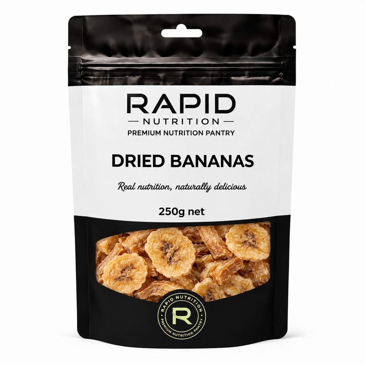 Dried Bananas - 250 g - Rapid Nutrition Pantry pouch