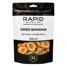 Dried Bananas - 250 g - Rapid Nutrition Pantry pouch