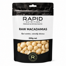 Raw Macadamias - 200 g - Rapid Nutrition Pantry pouch