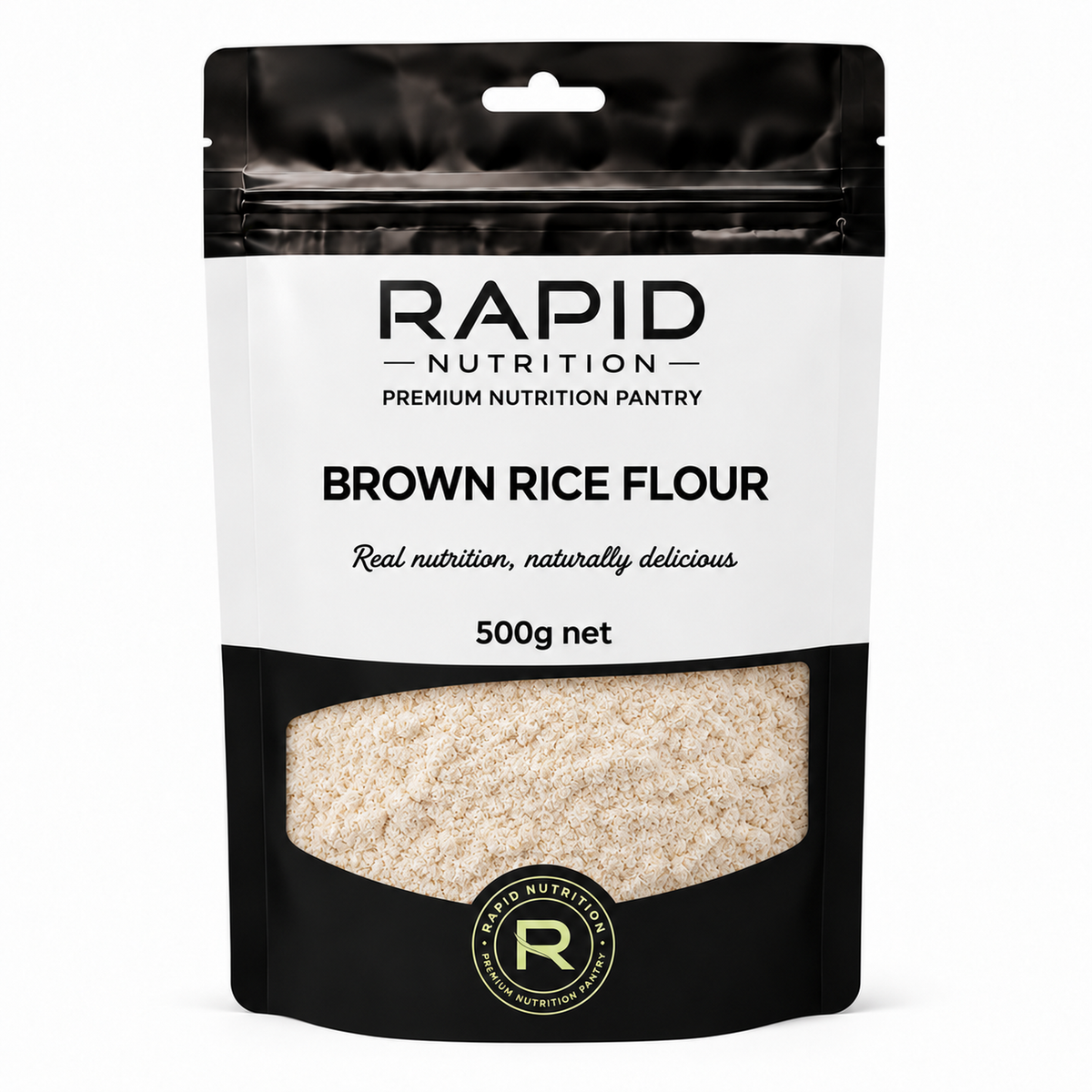 Brown Rice Flour - 500 g - Rapid Nutrition Pantry pouch