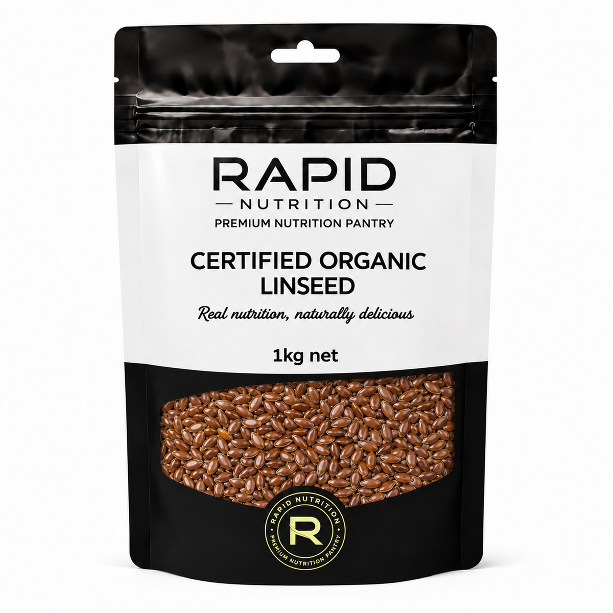 Organic Linseed - 1 kg - Rapid Nutrition Pantry pouch