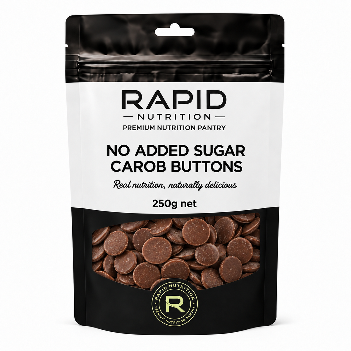 Carob Buttons - 250 g - Rapid Nutrition Pantry pouch
