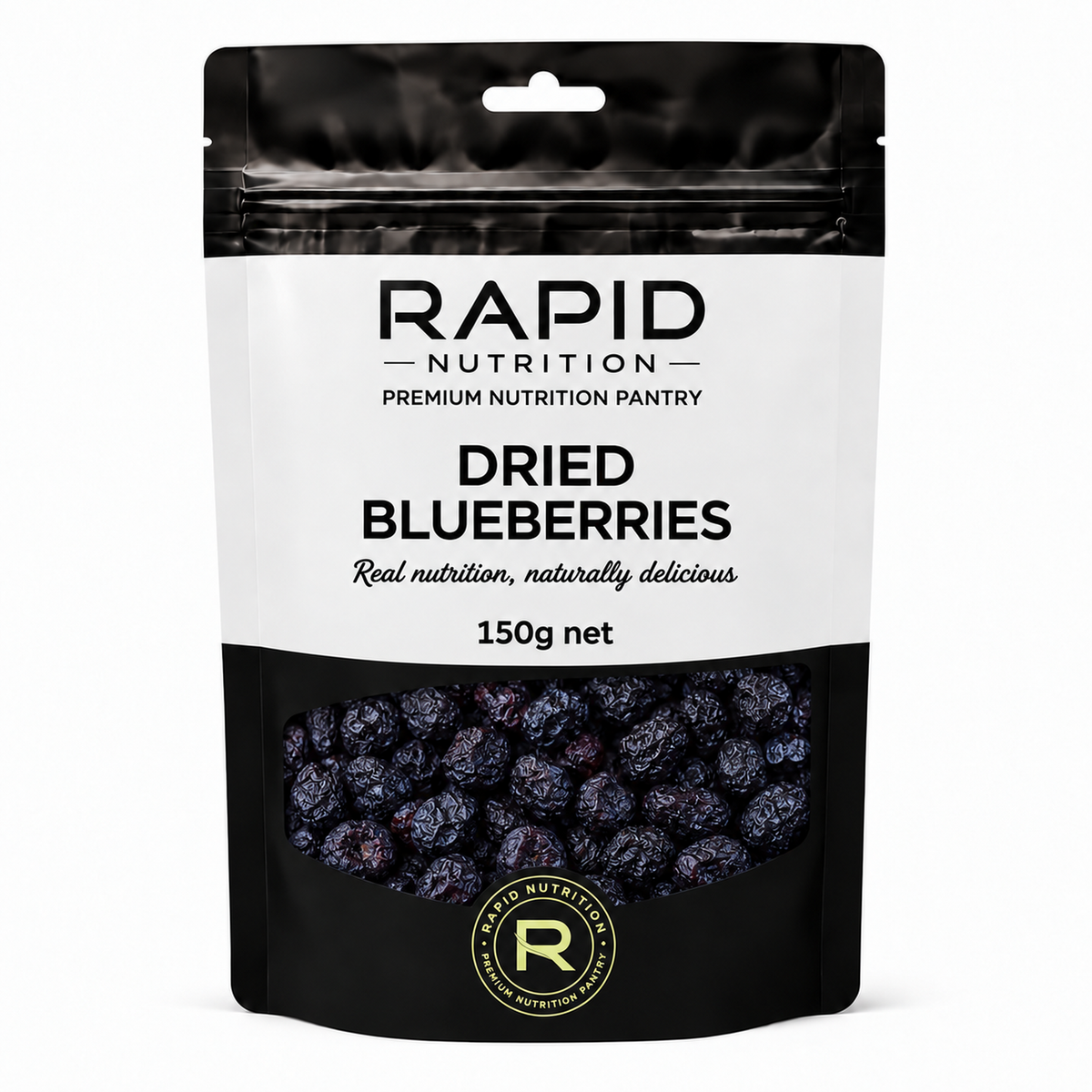Blueberries Dried - 150 g - Rapid Nutrition Pantry pouch