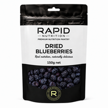 Blueberries Dried - 150 g - Rapid Nutrition Pantry pouch