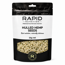 Organic Hulled Hemp Seeds - 1 kg - Rapid Nutrition Pantry pouch