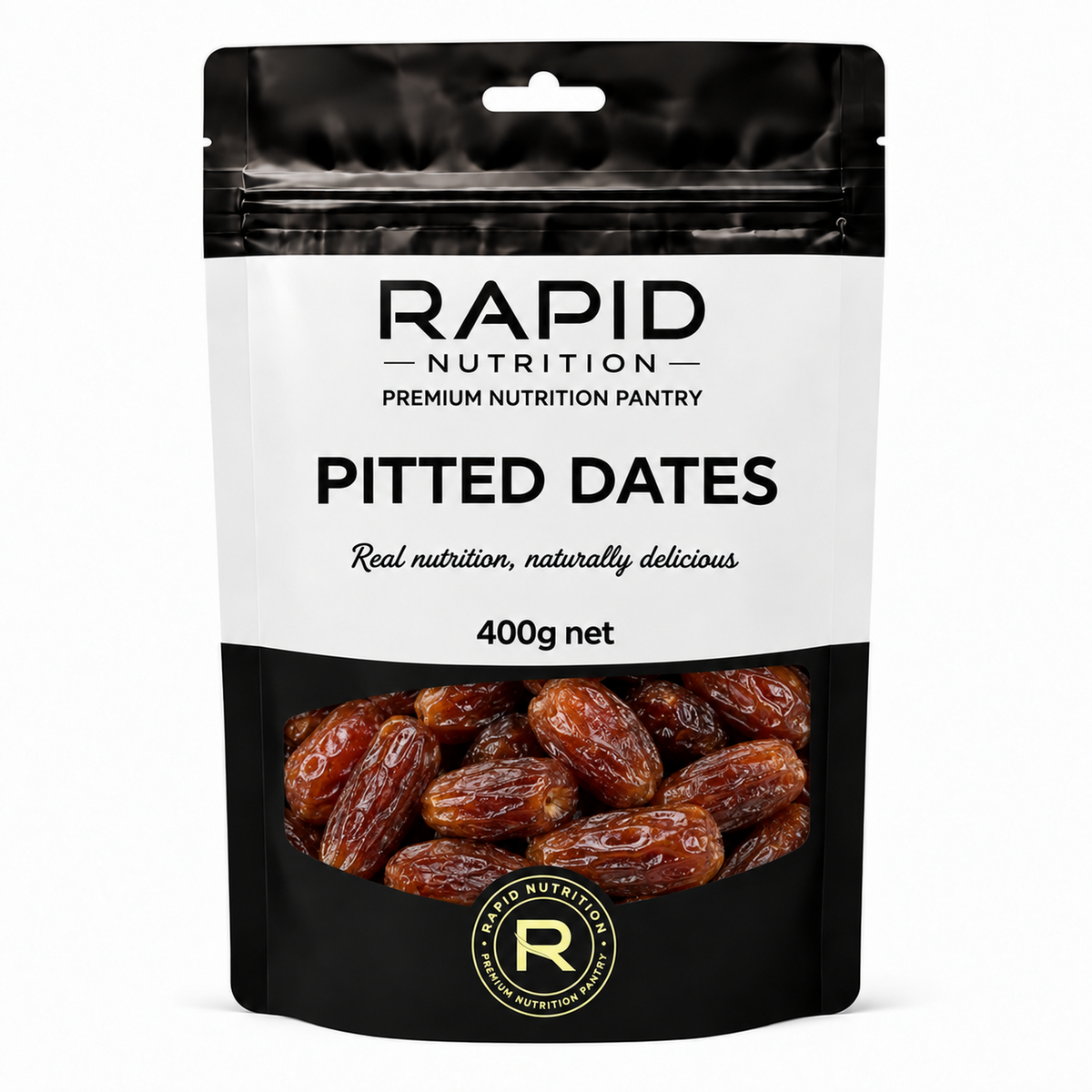 Pitted Dates - 400 g - Rapid Nutrition Pantry pouch