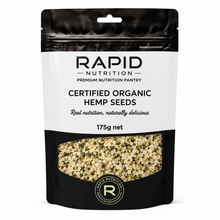 Organic Hemp Seeds - 175 g - Rapid Nutrition Pantry pouch