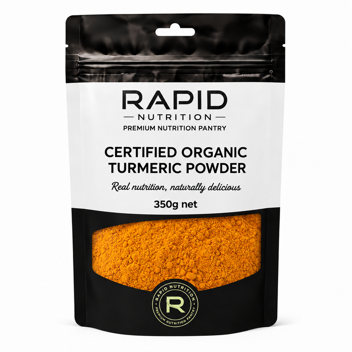 Organic Turmeric Powder - 350 g - Rapid Nutrition Pantry pouch