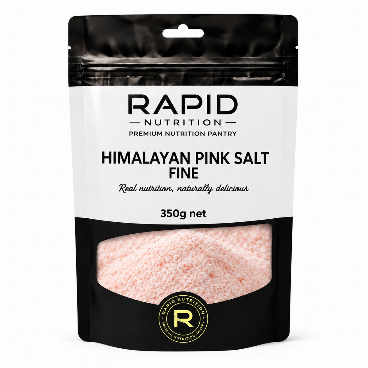 Himalayan Pink Salt Fine - 350 g - Rapid Nutrition Pantry pouch