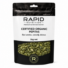 Organic Pepitas - 1 kg - Rapid Nutrition Pantry pouch