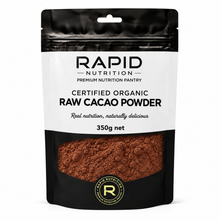 Raw Cacao Powder Organic - 350 g - Rapid Nutrition Pantry pouch