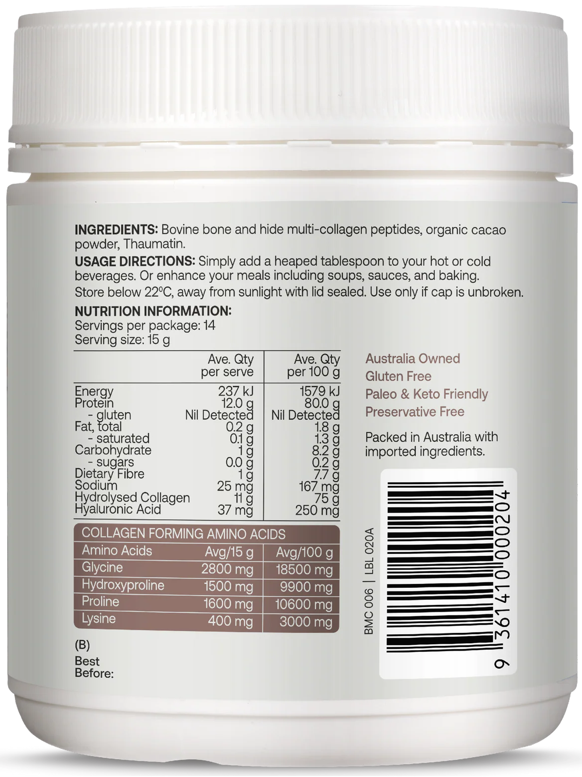 Best of the Bone Multi-Collagen Protein Powder
