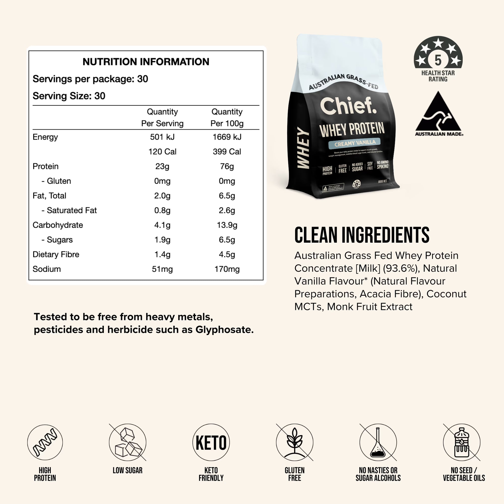 Chief Whey Protein 900g