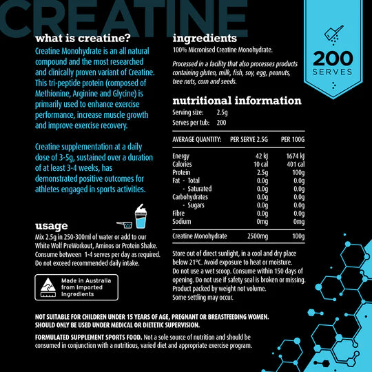 White Wolf Nutrition Creatine 500g