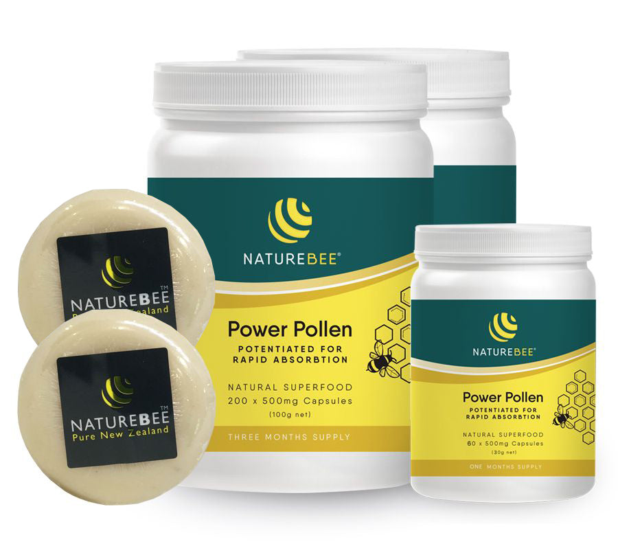 Nature Bee® Power Pollen Twin Pack 6 Months Supply + 1 Month Free + 2 Free Soap