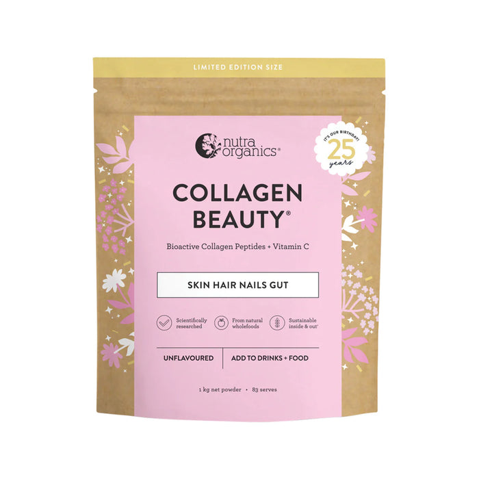 Nutra Organics™ Collagen Beauty™ with Bioactive Collagen Peptides + Vitamin C Unflavoured 1kg