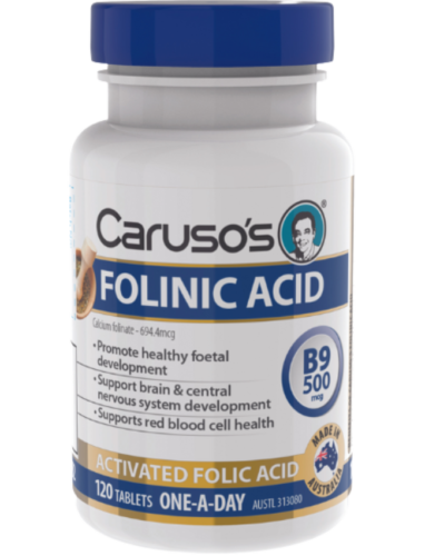 Caruso's® Folinic Acid B9 500mg 120 Tablets